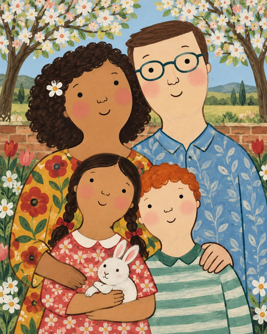 Our Little World portrait style example