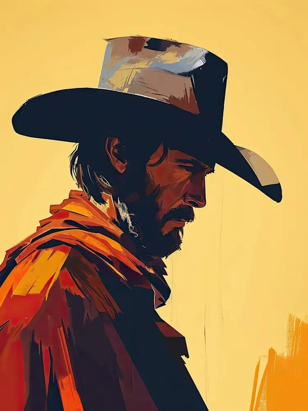 The Golden Outlaw portrait style example