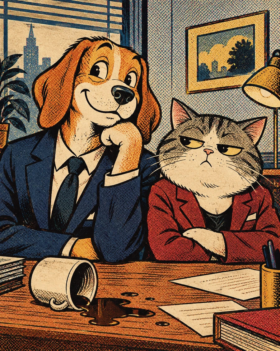 Partners in Mischief portrait style example