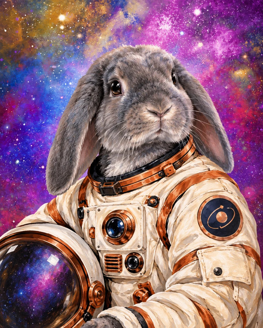 The Cosmic Explorer portrait style example