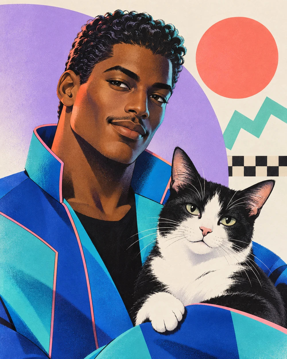 Electric Eighties portrait style example