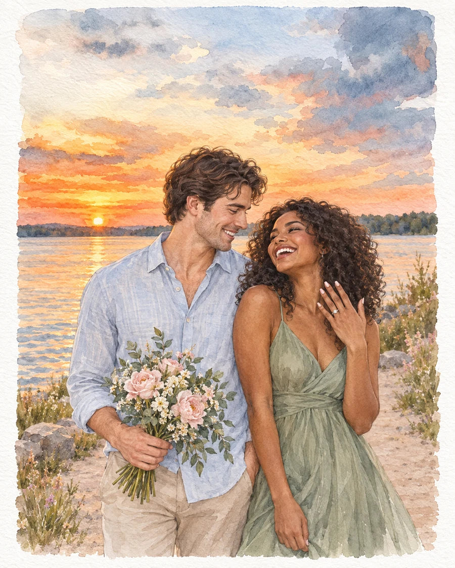 Forever Starts Here portrait style example