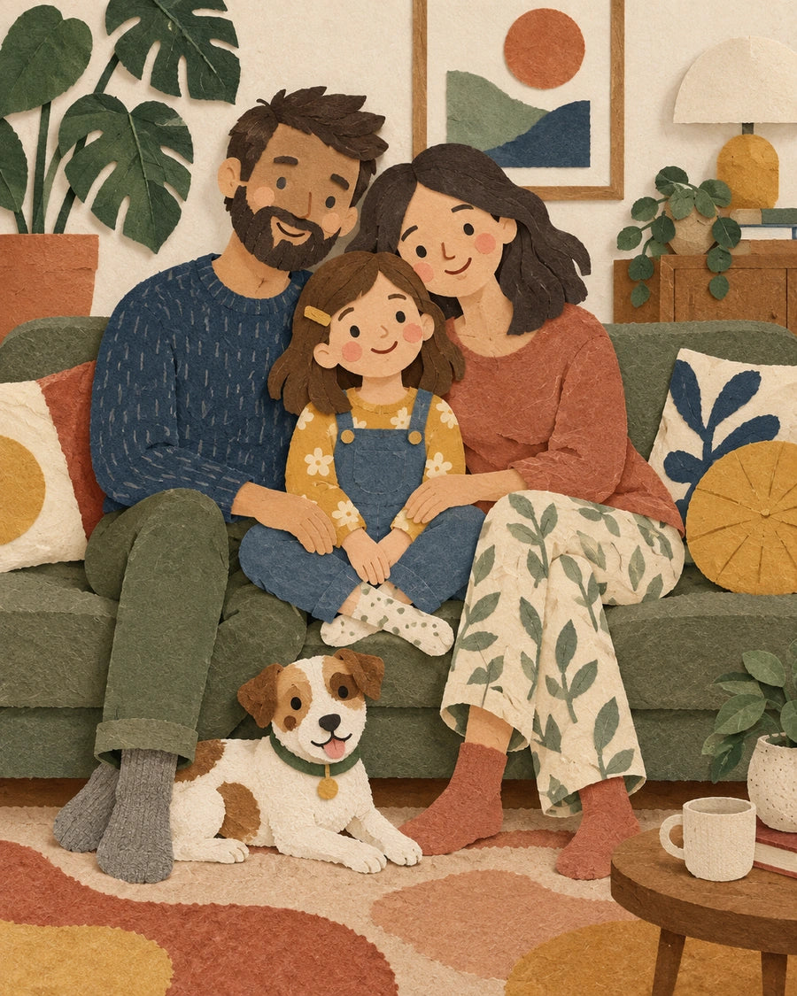 Cut Out for Each Other portrait style example